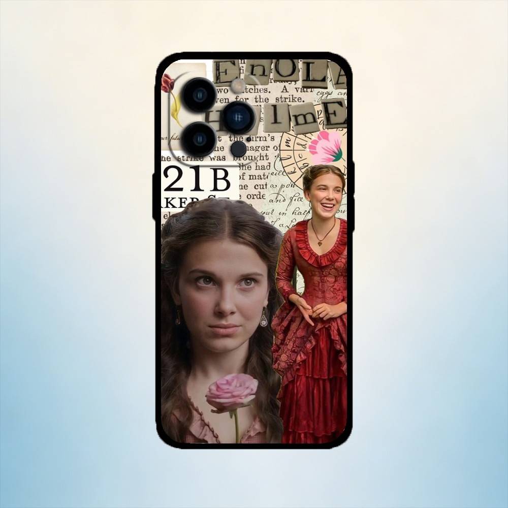 

AAA Movie Enola Holmes Soft Phone Case For iPhone 17,16,15,14,13,12,11 Plus,Pro Max,XS,Soft Silicone Black Cover iPhone14ProMax
