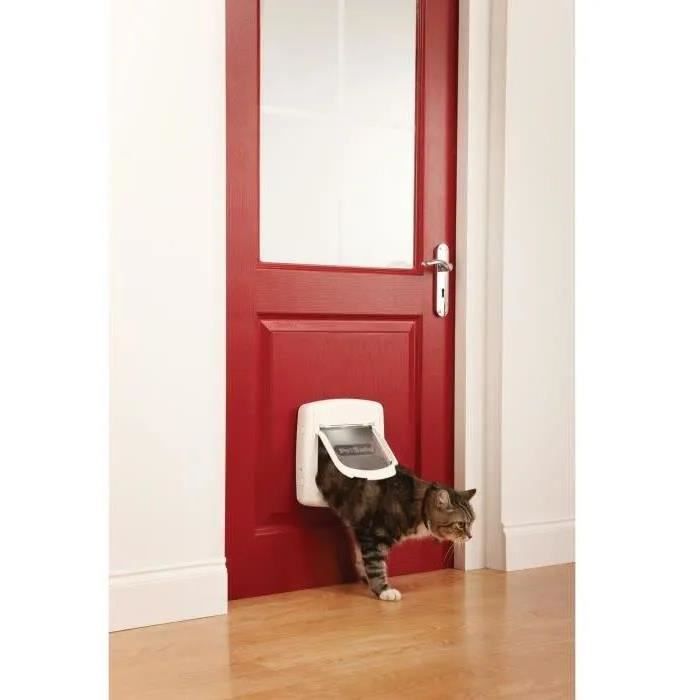 PetSafe Chatière Magnétique à 4 Voies Deluxe 400 Blanc Porte pour Chiens Chats 411383