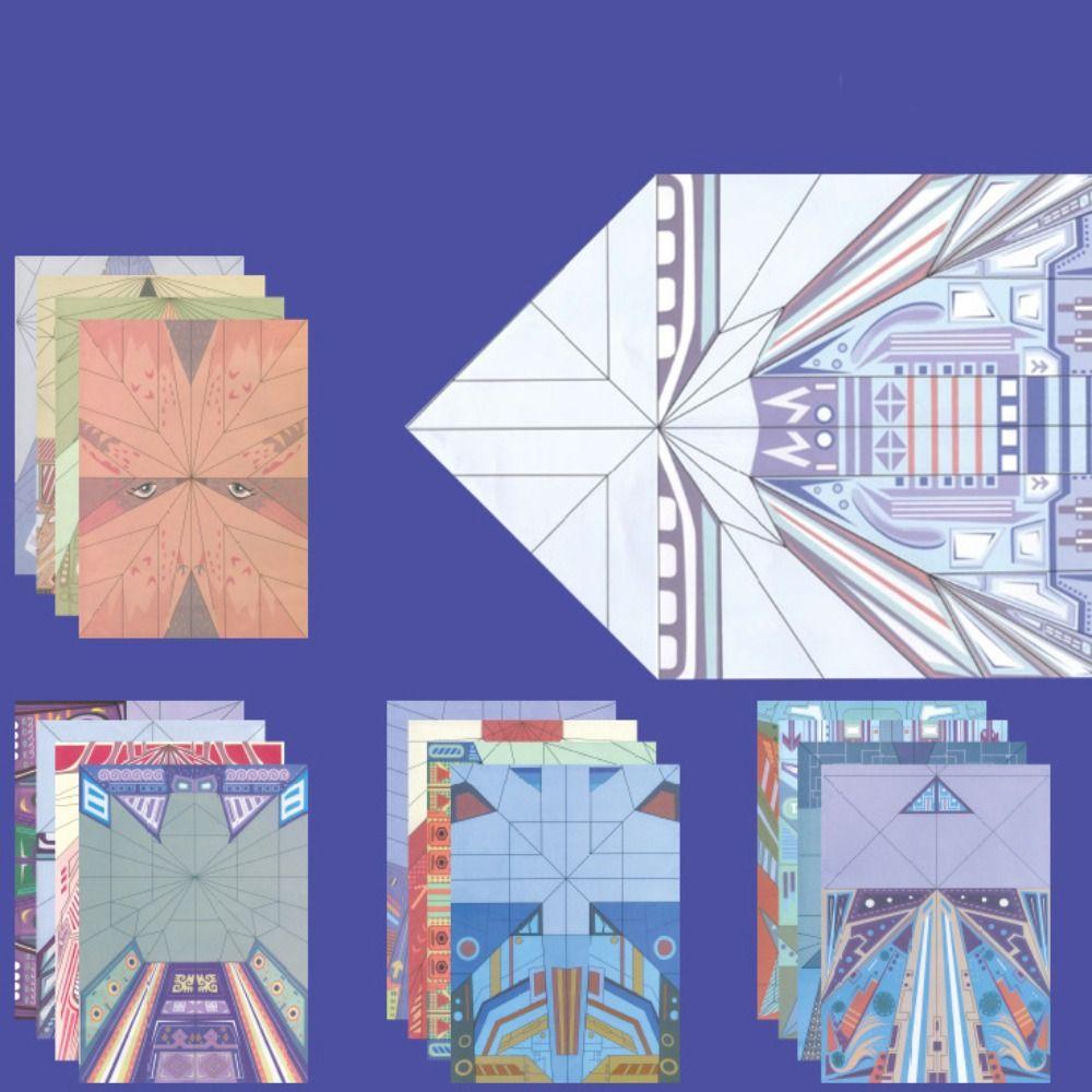 Set Origami Aereo di Carta Montessori Versatile Giocattolo Aereo di Carta Ragazzi Bambini Bambine