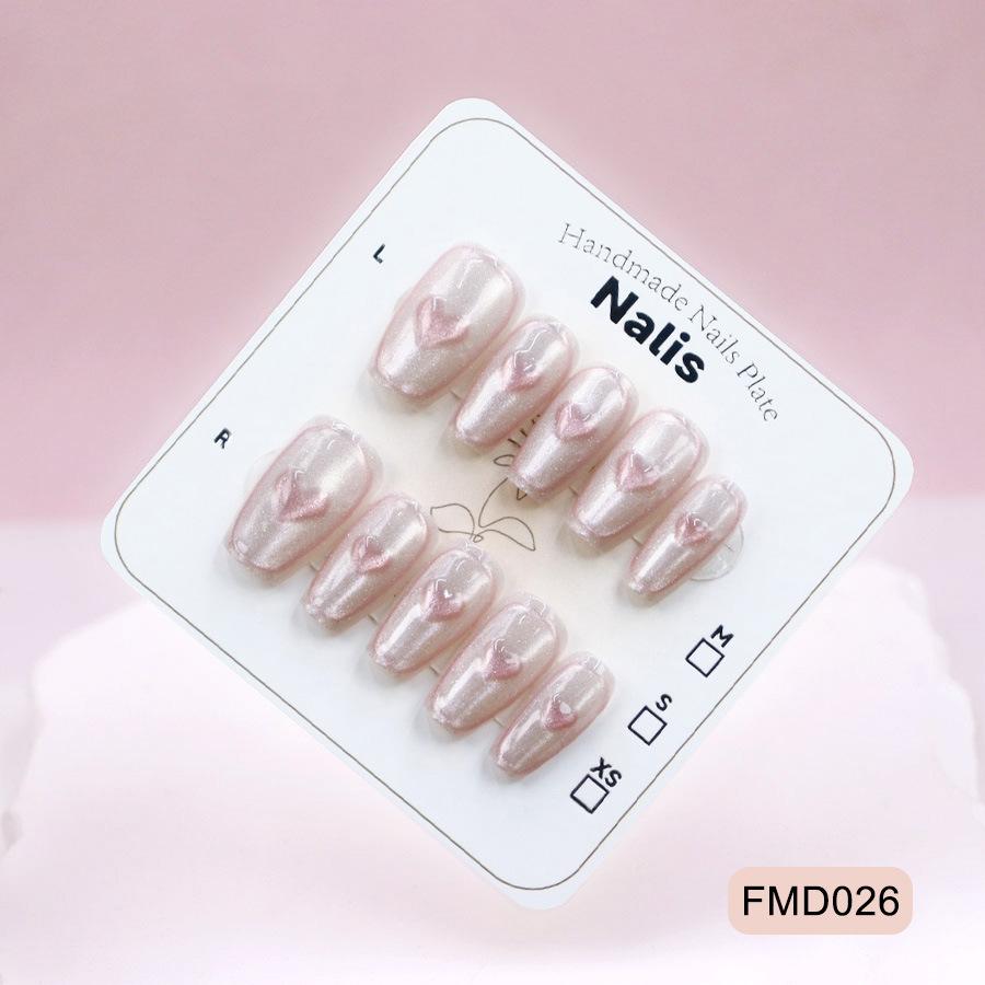 Cat's Eye Model, Beautiful Temperament, Little Fairy, Royal Sister Style Nail Art, High-end Niche 10 Pieces, Sub-size Wearing Nail