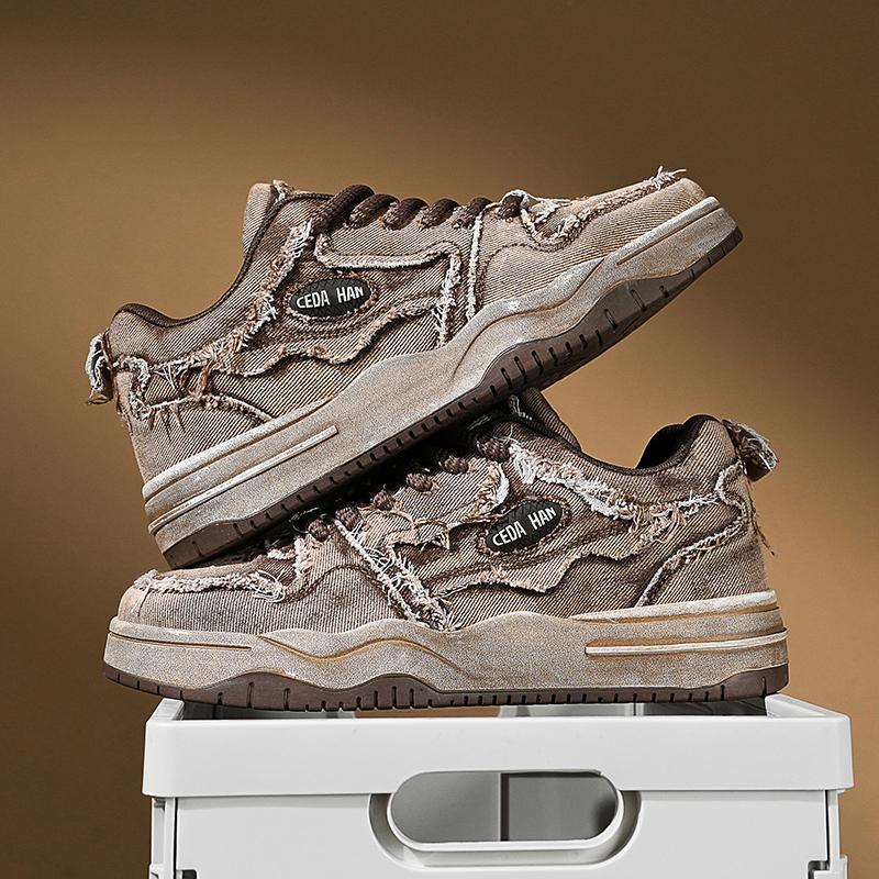 

2025 новый нишевый дизайн обуви для скейтбординга мужская обувь для увеличения роста универсальная пара спортивная обувь для скейтбординга японская мужская обувь тренд 43 коричневый