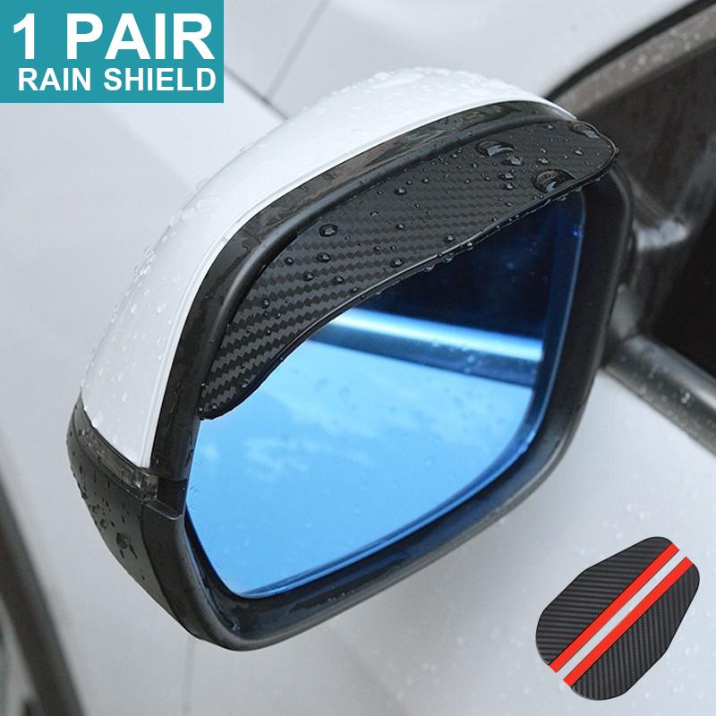 2x Universal Car Rear View Side Mirror Rain Boards Sun Visor Shade Shields black 2x Universal Car Rear View Side Mirror Rain Boards Sun Visor Shade Shields black