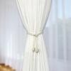 Set of 4 Handwoven Cotton Rope Curtain Holdbacks Stylish Flower Pattern Drapery Tiebacks for Enhancing Window Treatments