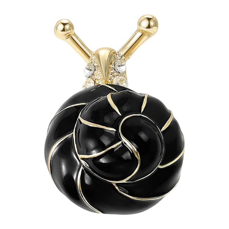 

Artistic Snail Enamel Brooch Featuring Drip Oil Technique On Alloy Base For Personalize Fashion Statements чорний