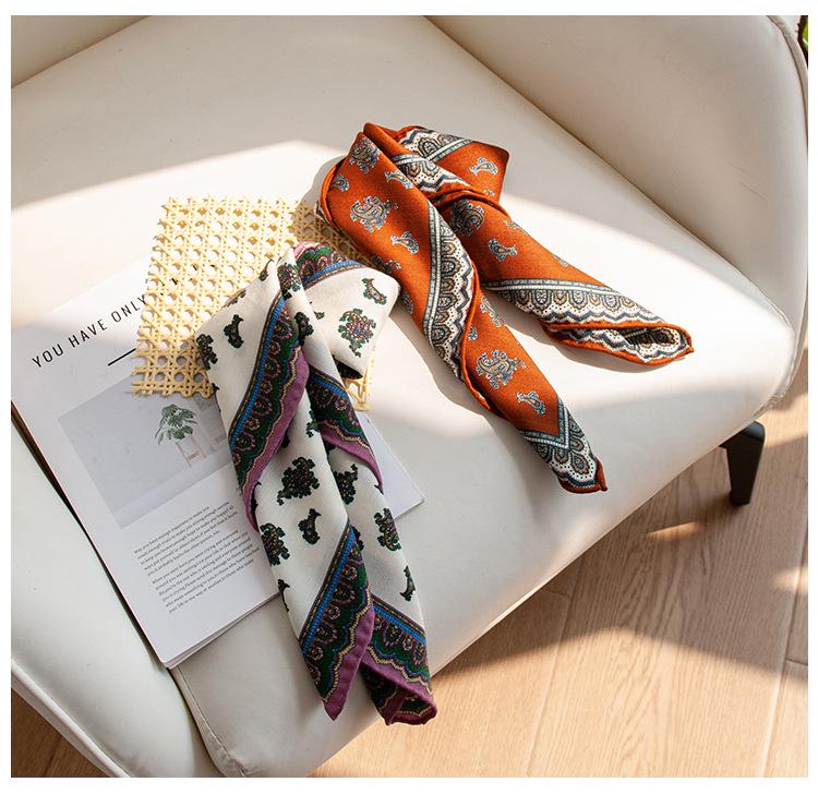 Elegant Versatile Double-Sided Cashew Print Scarf: Fashionable Neckwear, Sun Protection & Warm Shawl for Women