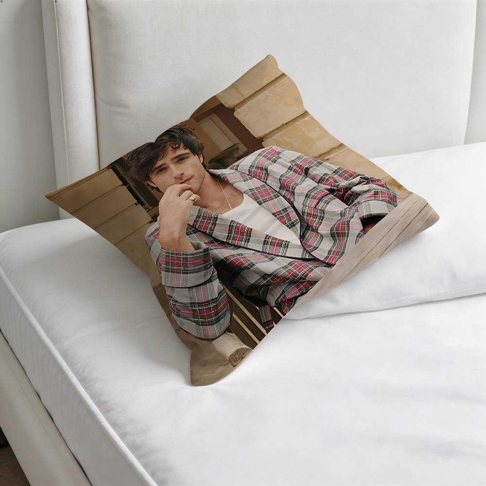 Singer JJacob EElordi Square Pillow Case Soft Decorative Throw Pillow Cover for Home Sofa Bed