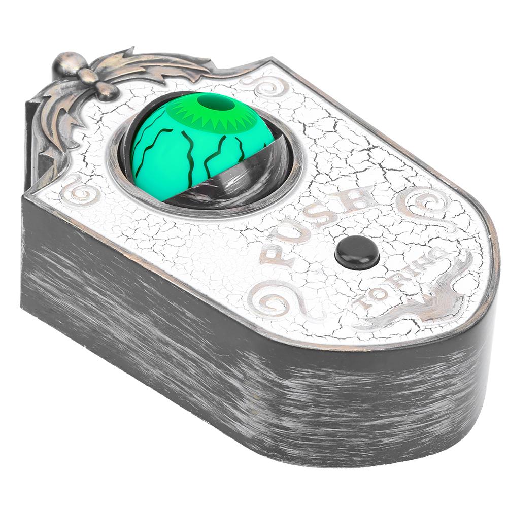 Halloween OneEyed Doorbell Decoration Door Hanging Doorbell Eyeball with Sound(White )
