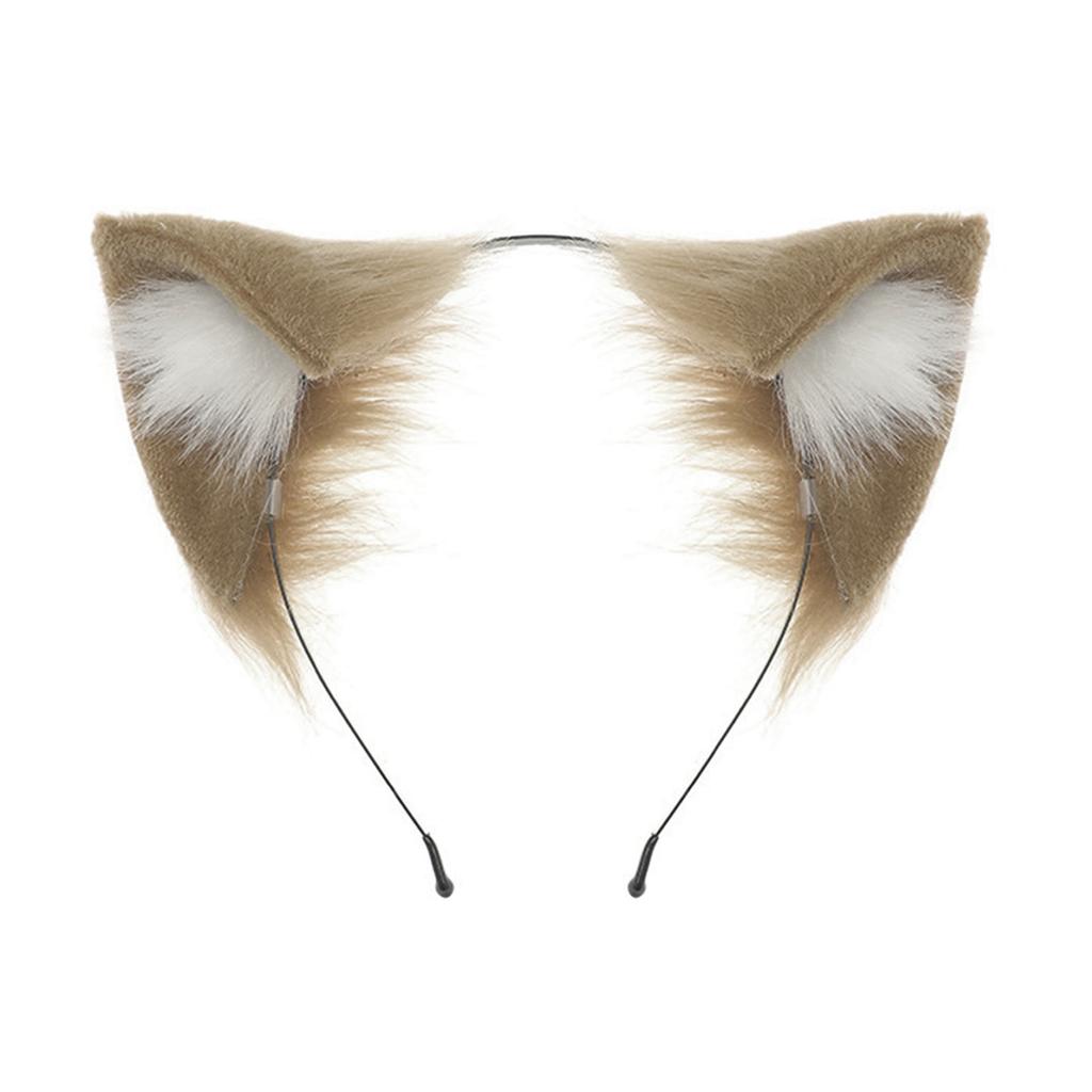 Adjustable Soft Plush Cats Ear Hairband Bendable Anime Ear Hairhoop For Roleplay Event Halloween Carnivals Celebration