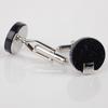Pair Of Fashionable Men Round Shaped Cufflinks Office Meeting Events Anniversary Supplies Black