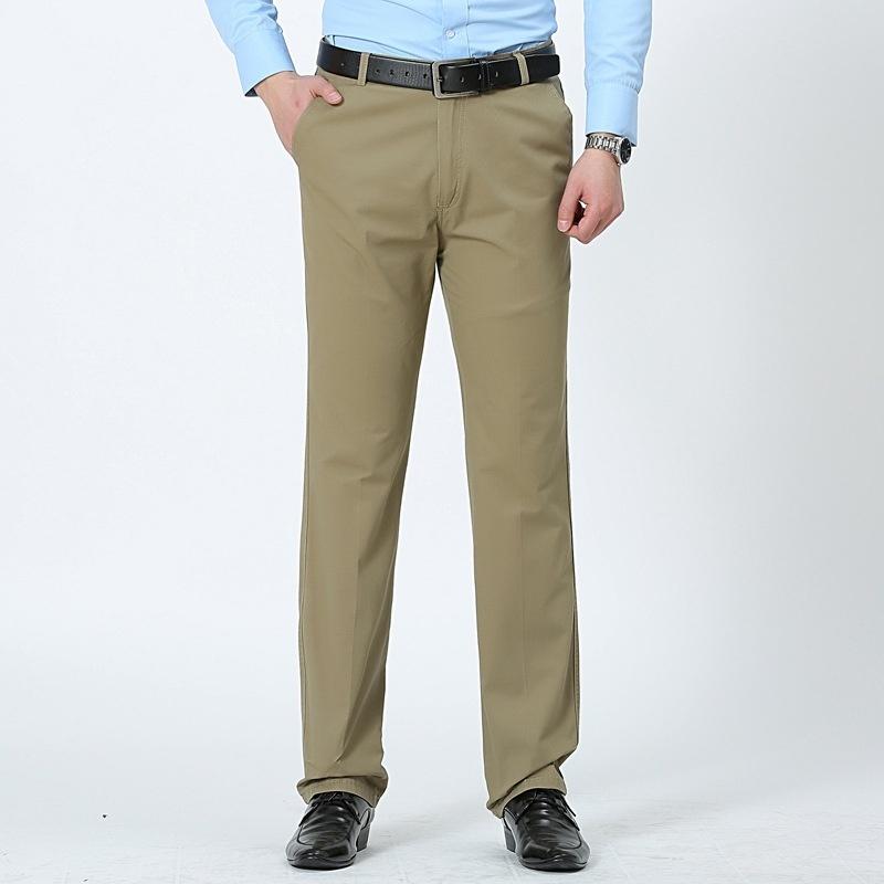 Dress Chino Pant Expandable-Waist Plain 