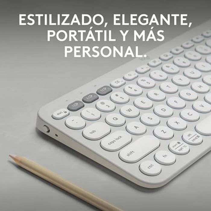 Clavier sans fil - LOGITECH - K380s - QWERTY Espagnol - Bluetooth - Blanc