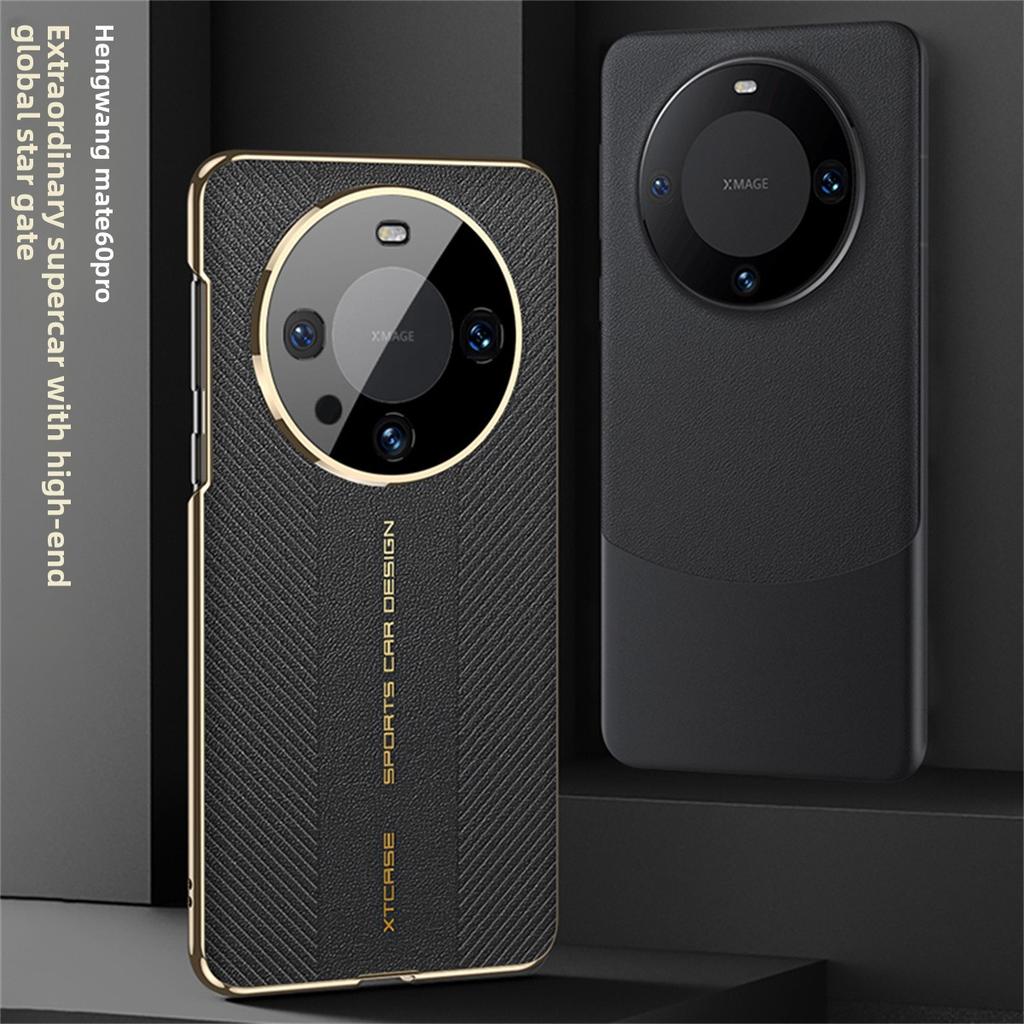 Phone Case for Huawei Mate 60 50 Pro  Electroplating Leather Camera Protective Hard Cover for Huawei Mate 40 30 Pro Case