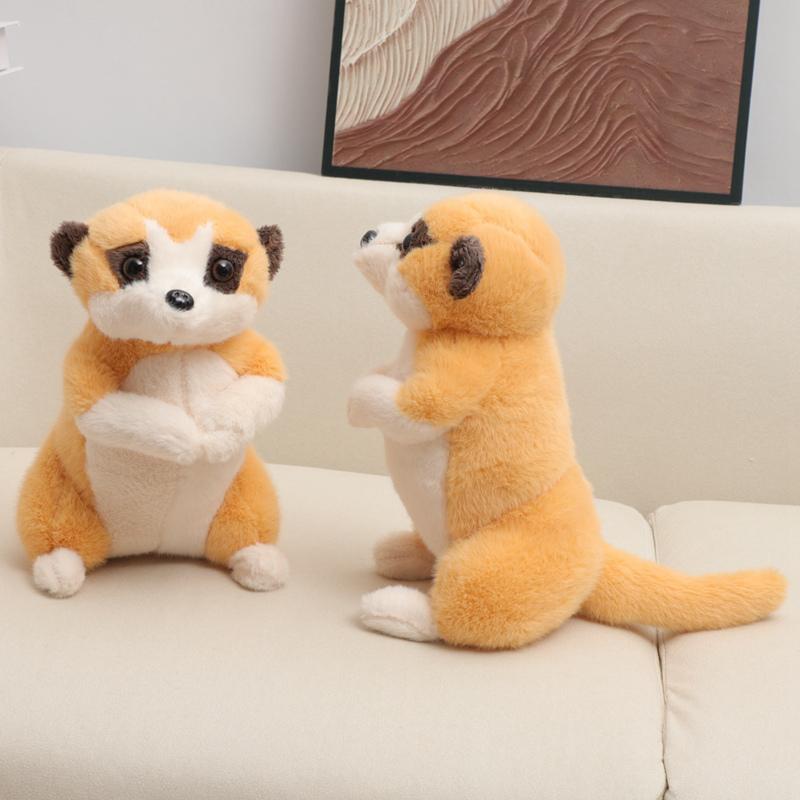 23CM Kawaii Mongoose Plush Toys Simulation Mongoose Stuffed Animal Pillow Animal Doll Birthday Gift Room Decoration