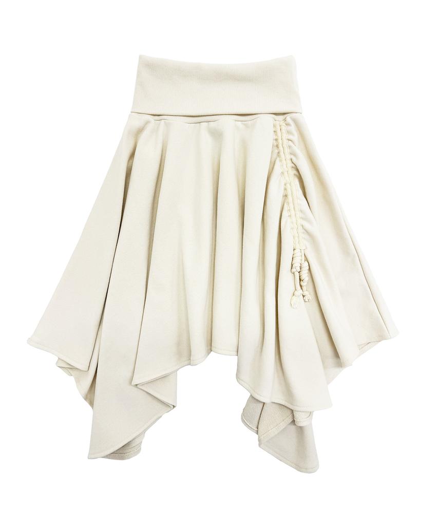 Plasma Sphere Warmer Asymmetrical Drape Sweat Skirt_3 Colors