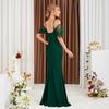 Off-Shoulder Spaghetti Strap Fishtail Evening Dress with Slit - New Slim Fit Gown for Annual Meeting or Special Events 2025