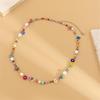 Stylish Bohemian Multicolor  Beads and Imitation Pearls Choker Necklace Portable Accessory for Casual Wear