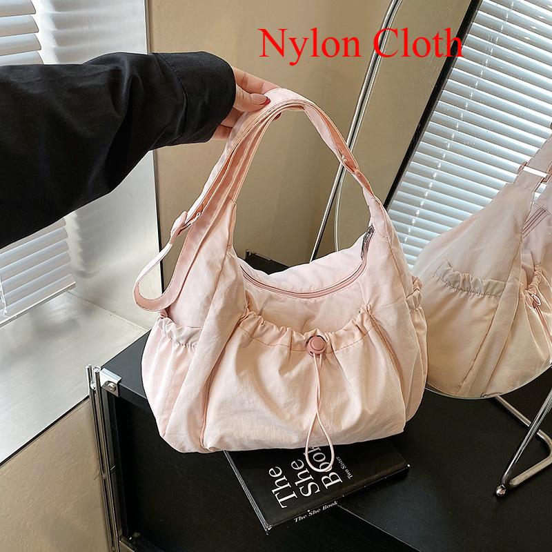 Korean Large Capacity Crossbody Bags for Women Versatile Ladies Multi-pocket Shoulder Bag Solid Color Bow Female Handbag Tote