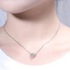 Pt950 Platinum Plated Moissanite Bubble Necklace with Round Diamond Pendant – Gift for Girls' Birthday or Valentine's Day