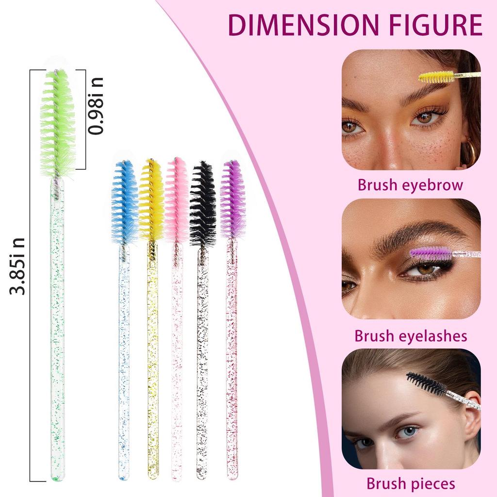 Einweg Kristallstab Wimpernverlängerungsbürste - Spiralförmiger Lockenkamm