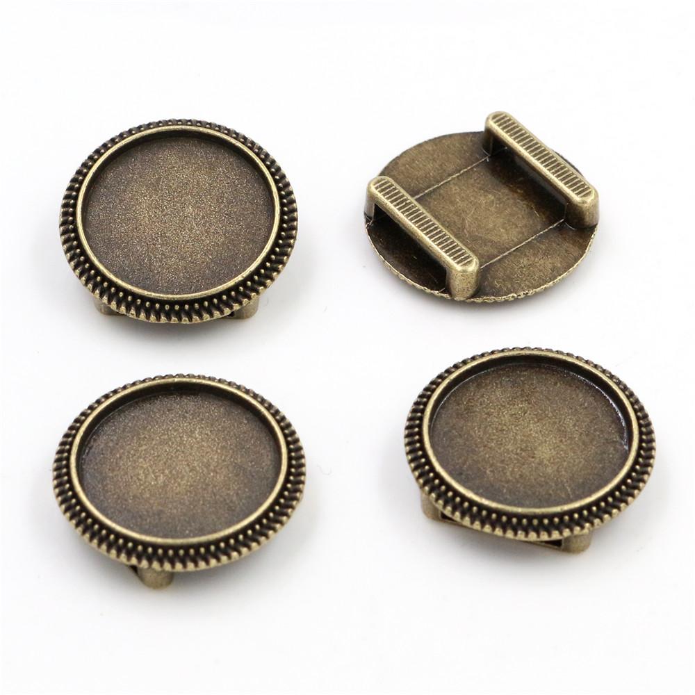 

10pcs 18mm Inner Size Alloy Pendant Cabochons Blank Base Setting Bezel Tray DIY Jewelry Making Accessories Findings for Necklace