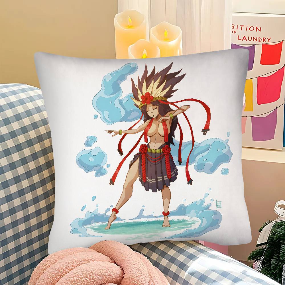 

pc Hinano Tahiti Girl Polynesia Beach Pillow Case Fashion Square Pillowcase Bedroom Sofa Room Ins Decoration Leisure 40x40 cm