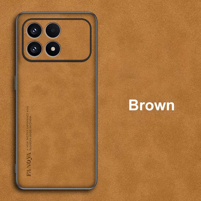 

For Xiaomi Redmi K90 Pro Case Luxury PU Leather Phone Case For RedmiK90 Pro 5G Back Cover Silicone Shockproof Full Protection For Redmi K90 Pro коричневий