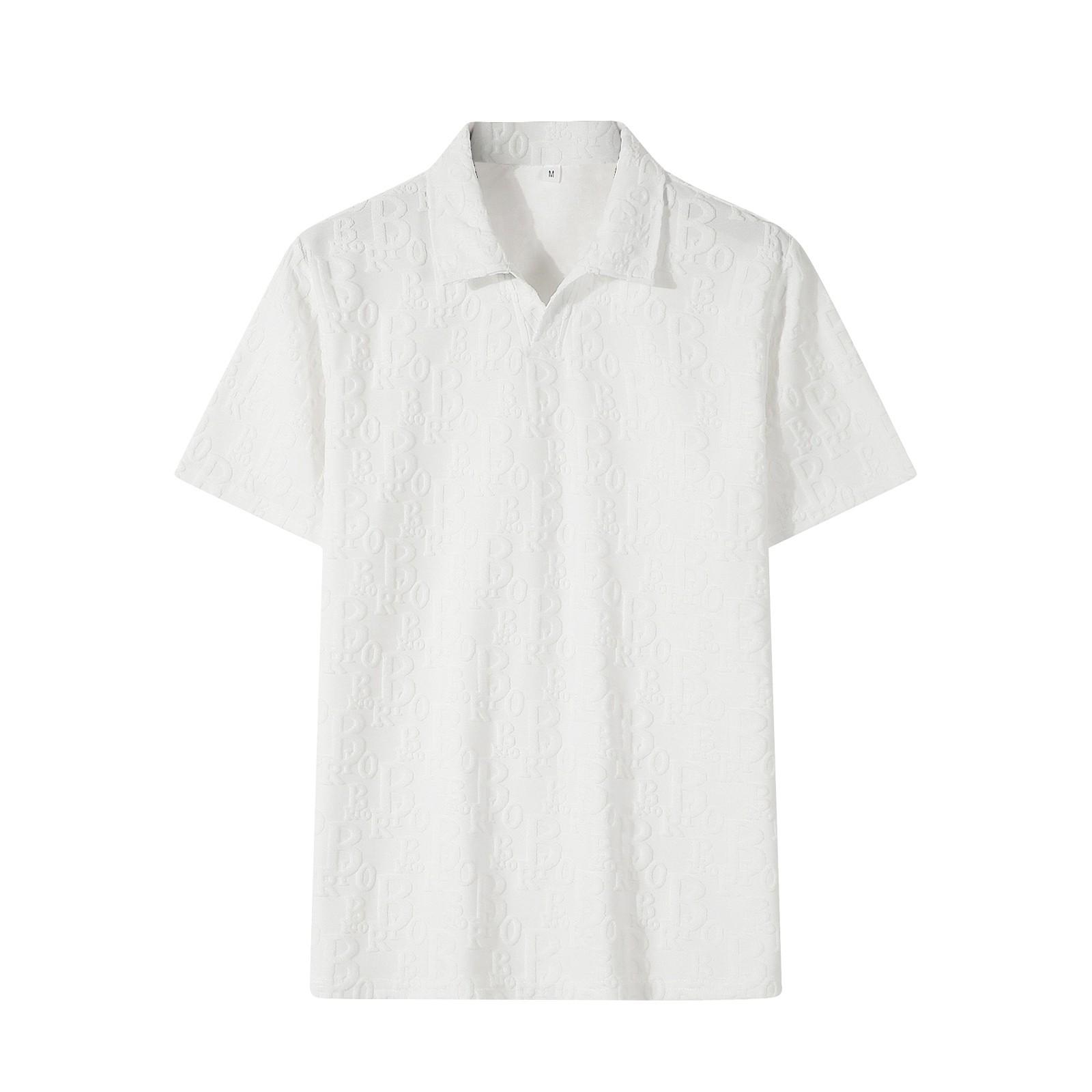 

Мужские однотонные топы с V-образным вырезом, мужская спортивная рубашка с коротким рукавом XL белый