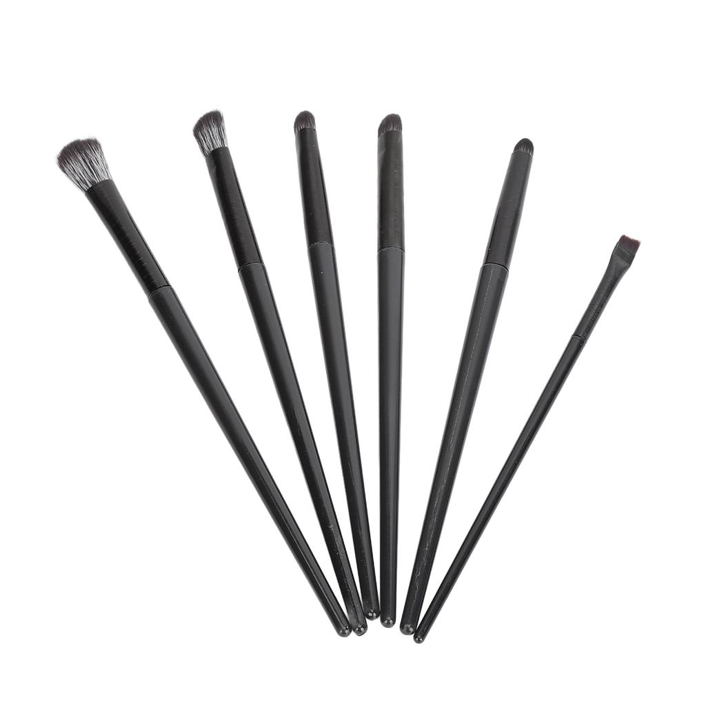 6pcs Eye Shadow Brushes Soft Fluffy Hair Easy Coloring Comfortable Grip Detail Makeup Brush Kit for Eyes