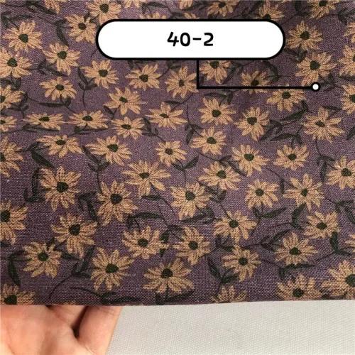 145x50/100cm Cotton Linen Small Floral Printed Fabric For Women's Clothing, Decorative Fabric DIY Handmade Sewing Cloth TJ20270