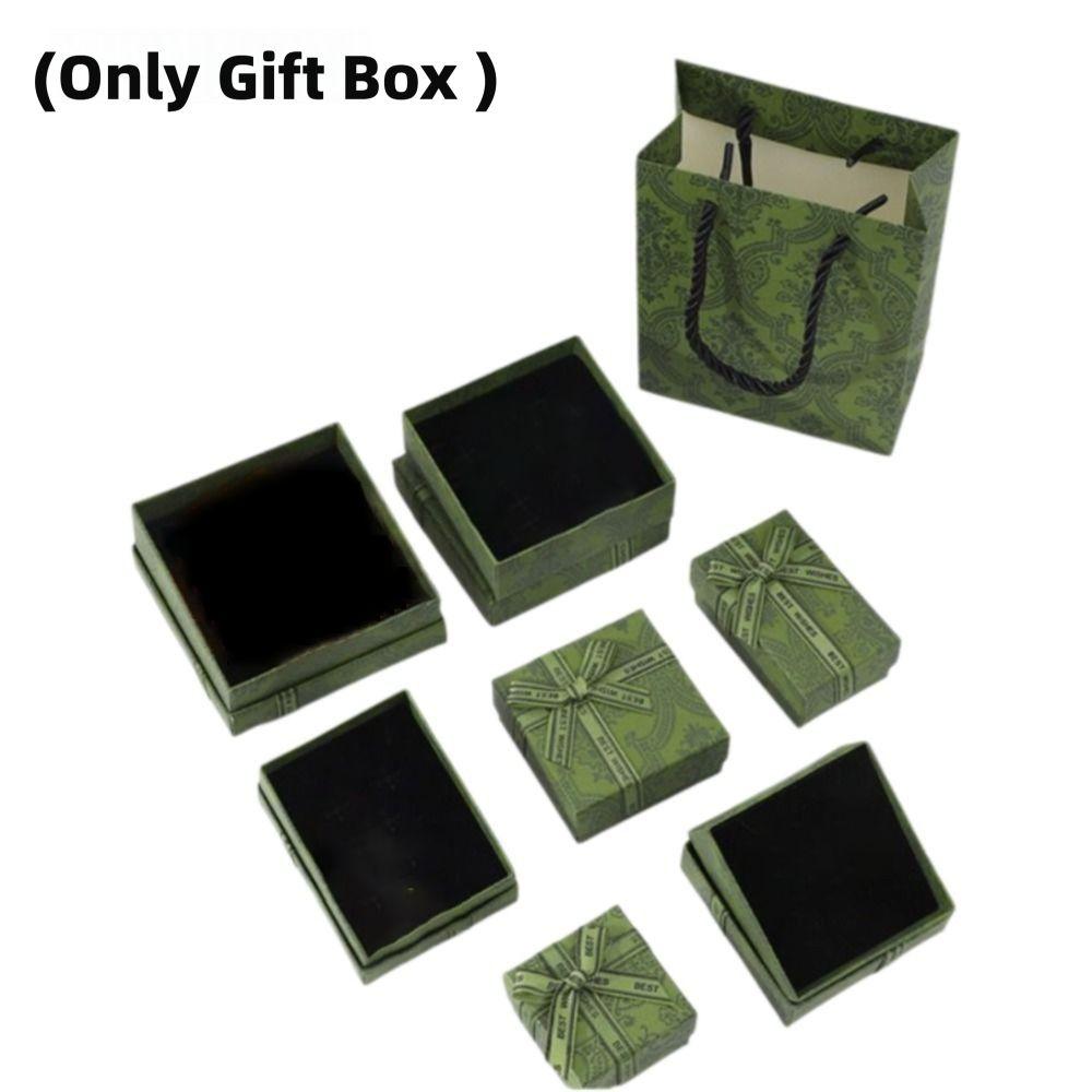 Matcha Green Gift Box Bow Ring Box Fashion Necklace Packaging Box  Luxury Packaging