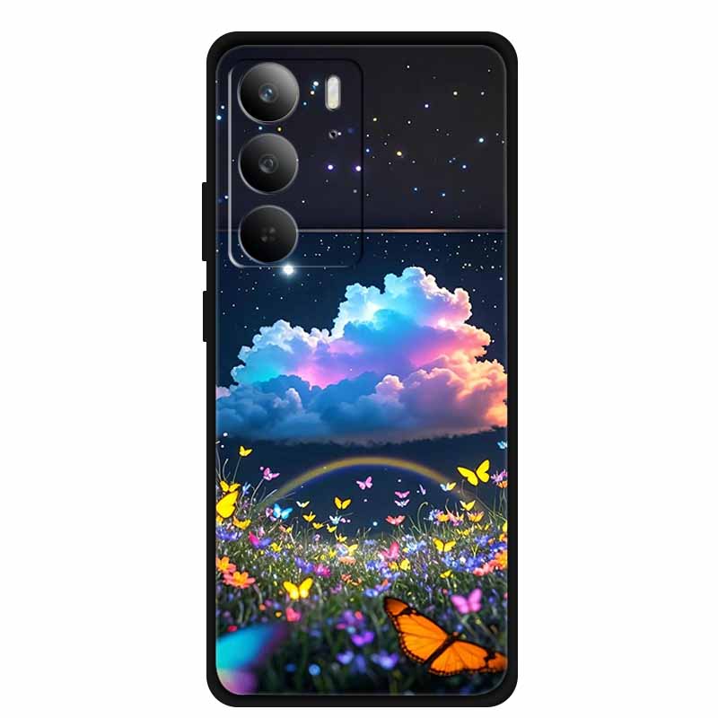For Realme C75 4G Global C 75 Phone Case Cute Cats Back Cover TPU Soft Silicone Protector Gradient Shield Funda for Realme 14X
