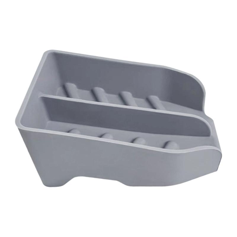 Simple Silicone Soap Dish Holder Efficient Drain Cleaning Tool Storage Rack Scrubber Organizers Bathroom Accessories