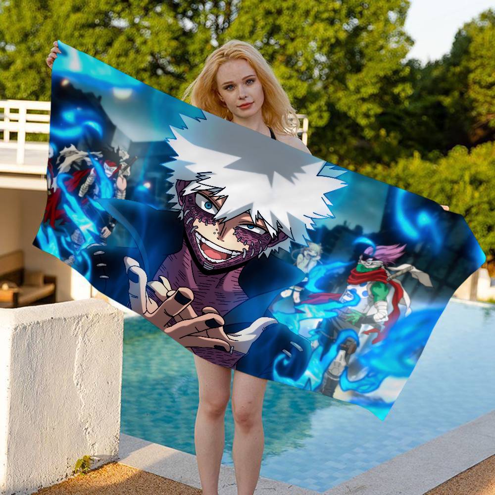 Anime M-My H-Hero A-Academia Beach Towel Colorful Bath Towels For Girl Microfiber Quick Dry Custom Sand Free Beach Yoga