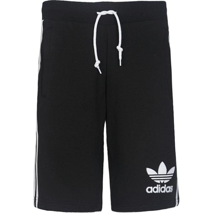 

Adidas Originals Comfortable Fashion Striped Letter Design Five-Point Casual Shorts Men Shorts Black BR6972 S
