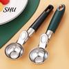 Fruit Scoop Comfortable Handle Ice Cream with Ball Fetching Device Hanging Digger Hole Multi-functional Stainless Steel Cookie Dough Spoon Dessert