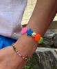 Bonbeau Color Acrylic Motif Smileball Knot Bracelet