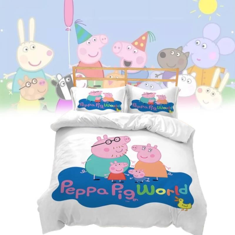 Benutzerdefiniertes Cartoon Waldtier Kinder Drei-Teiliges Bettwäscheset Weiches Und Gemütliches Design