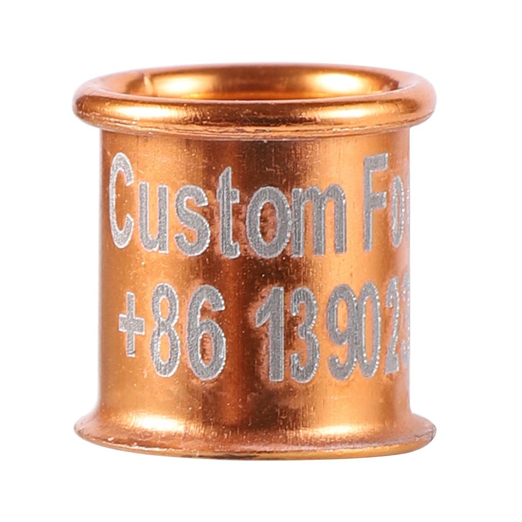 DIY High Quality Custom Aluminum Bird Foot Ring ID 8mm Pigeon Parrot Foot Ring Racing Pigeon Training Identification Ring 20Pcs