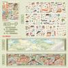 1pack Scroll 3D Stereo Scene Sticker No-Cut Craft Vivid Effect DIY Handmade Album Scrapbooking Decorative Paper Supplies
