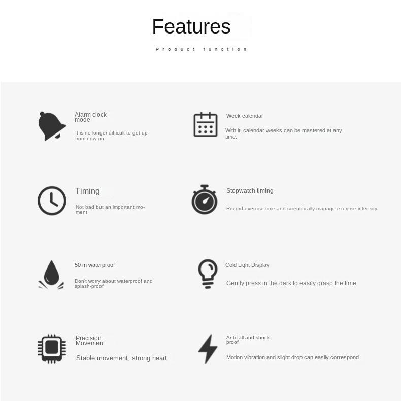 SMAEL Outdoor Sports Watch Men's and Women's Multi-functional Creative Personality Watch for Young Students