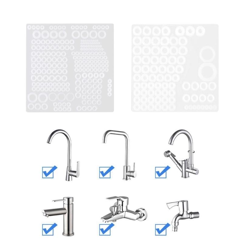 Food Grade Silicone Gasket Assortment Kits Flat Hose O-Rings Sealing Gasket  for Seal Plumbing Faucet Hose Enduring