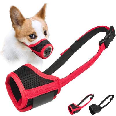 Mesh Dog Muzzle Breathable Pet Mouth Guard with Adjustable Strap Dog Muzzle Prevents Biting Chewing