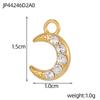 CARLIDANA DIY Baroque Zircon Heart Star Handmade Accessories Charm Stainless Steel Gold Plated Pendant Fashion Jewelry Making