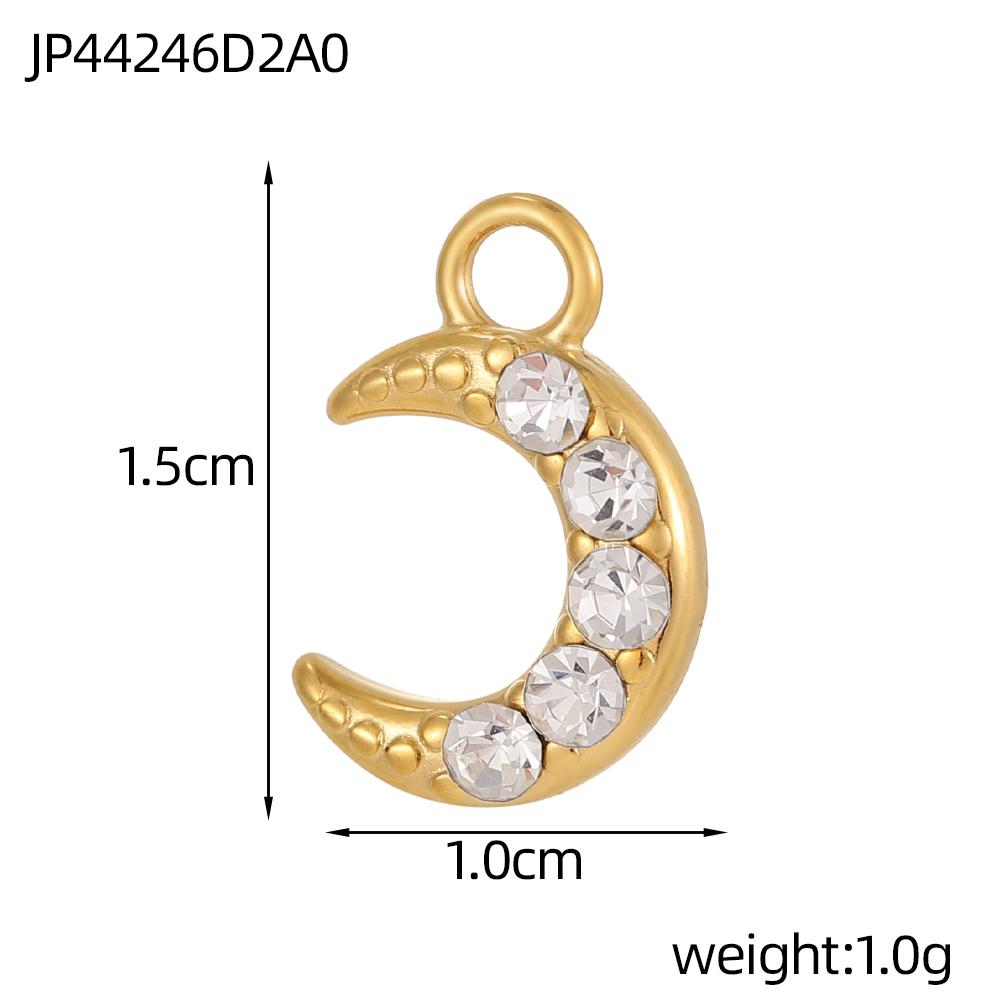 CARLIDANA DIY Baroque Zircon Heart Star Handmade Accessories Charm Stainless Steel Gold Plated Pendant Fashion Jewelry Making