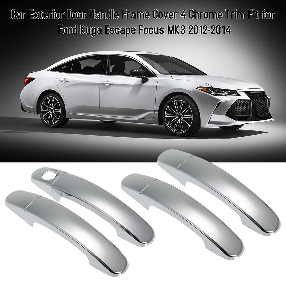Car Door Handle Cover For Ford Kuga Escape Focus Mk3 2012 2013 2014 Chrome Trim