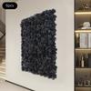 6 Pcs Artificial Flower Wall Panel, 14.96x14.96 In Square Floral Backdrop w/ Hydrangea Dahlia Rose, Black Elegant Wedding Decor