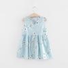 Baby Girls Summer Dress Sleeveless Hollow Back Pleated Skirt T-Shirt Dress 0-24 Months Breathable Photoshoot & Party Outfit