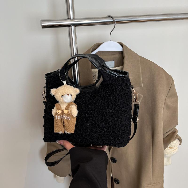 

Популярная сумка-ведро с нежным ветром, портативная, для переноски, модная, универсальная, для поездок на работу, на плечо, мессенджер no pendant чёрный