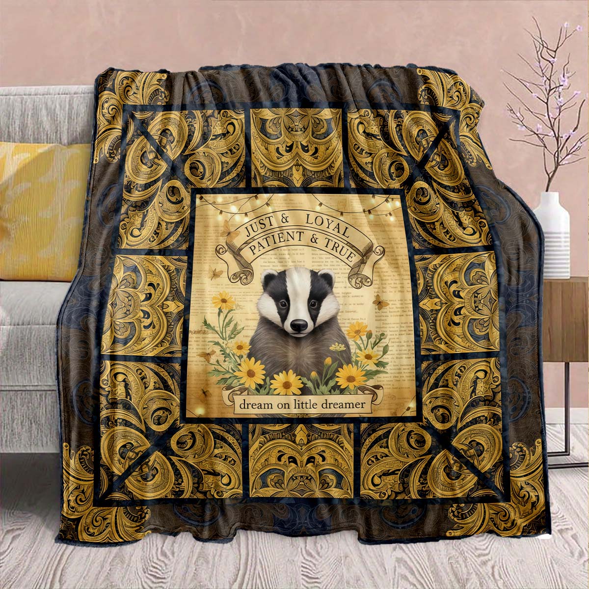 

Magic Owl Flannel Blanket - Soft Warm Perfect for Sofa, Bedding Camping Travel Office Home Decor 75x90cm