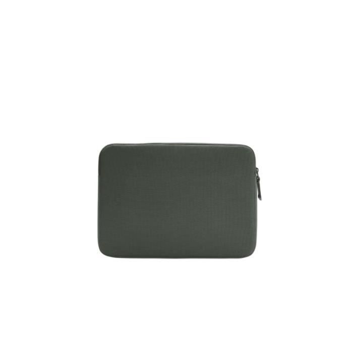 Housse pour MacBook Pro 16" - INCACE - Zippée - Polyester 900D - Doublure en fausse fourrure - Vert